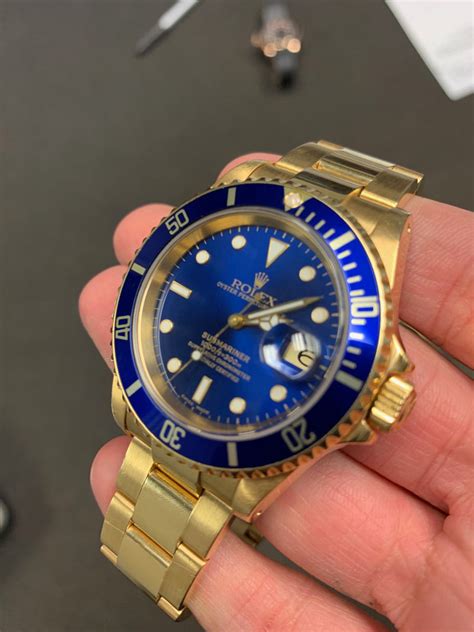 rolex sub 18k stailwss|Rolex submariner gold case.